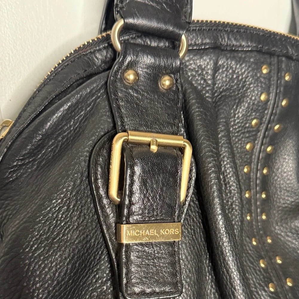 Michael Kors Astor Hobo Black Leather Shoulder Bag